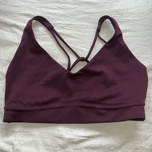 Burgundy Athleta Sports Bra